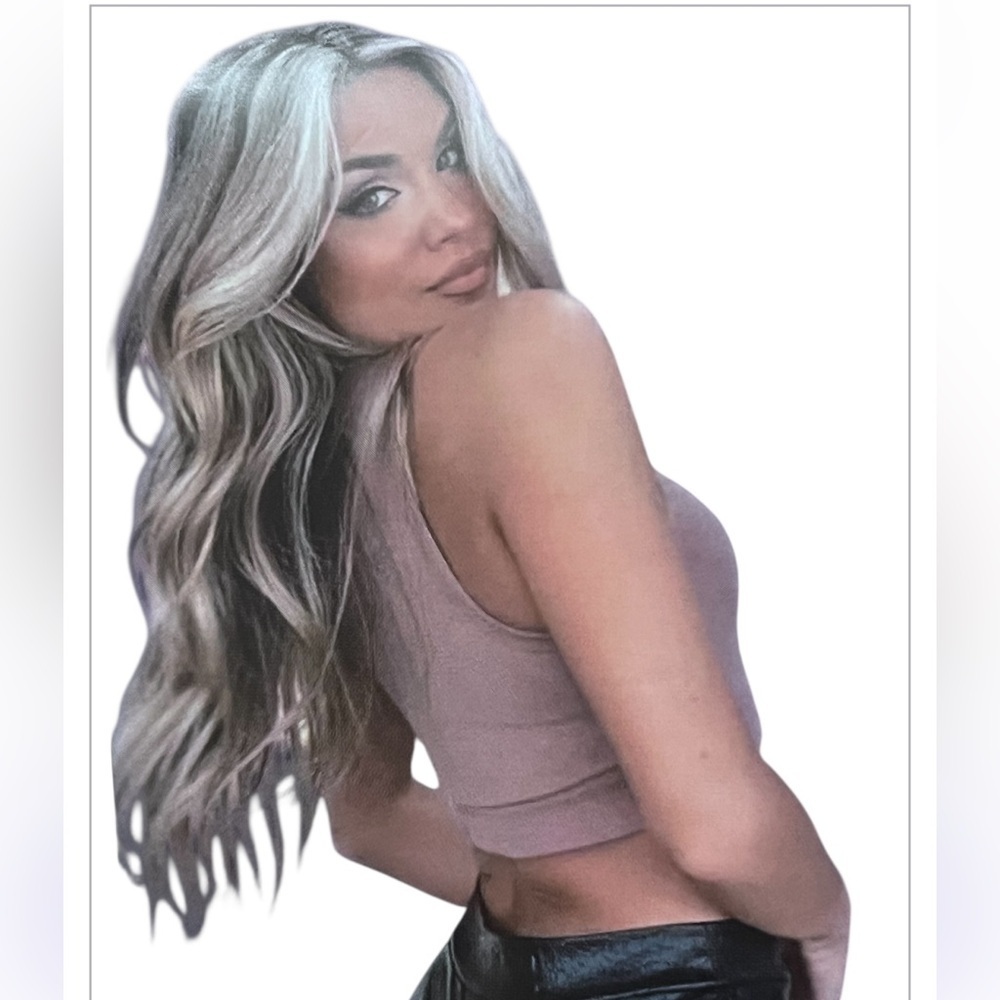 NEW Women's Blonde Ombre Hair Extensions invisible wire with clip in extensions
